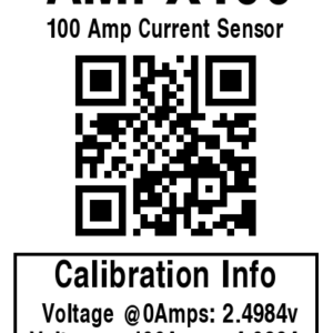 Calibration sticker for the AmpXSensors Non-Invasive 100A Current Sensor Transformer Bi-Directional (AmpX-100), indicating the device’s calibration status and ensuring accurate and reliable current measurements.