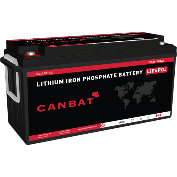 CANBAT 12V 150Ah Lithium Battery (LiFePO4), a high-capacity and lightweight battery designed for efficient energy storage, offering reliable performance and long cycle life for various solar and renewable energy applications.