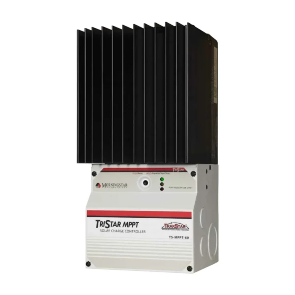 Morningstar TriStar 45 Amp MPPT Charge Controller, a high-efficiency charge controller designed for solar energy systems, featuring advanced maximum power point tracking (MPPT) technology to optimize energy harvest and ensure reliable battery charging.