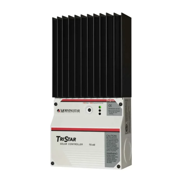 Morningstar TriStar 45 Amp PWM Charge Controller, a reliable and efficient charge controller for solar energy systems, featuring pulse width modulation (PWM) technology to ensure effective battery charging and long-term system performance.
