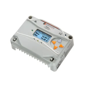 Morningstar ProStar Charge Controller with Meter, a reliable and efficient charge controller designed for solar power systems, featuring an integrated meter for real-time monitoring and optimal management of battery charging and energy storage.