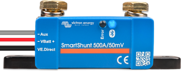 Victron Energy SmartShunt 1000A/50mV IP65, a high-precision battery monitor designed for accurate current measurement and energy management in solar power systems.