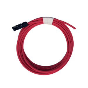 MC Red Home Run Cable - Positive with MC4 Connectors, a high-quality cable designed for solar power systems, featuring durable construction and reliable performance for efficient energy transmission from solar panels to the main electrical system, with easy-to-use MC4 connectors for secure connections.
