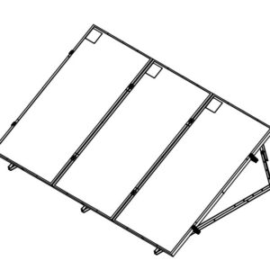 Vertical Roof Mount designed for 4 x 60 and 72 cell solar modules, a reliable and efficient mounting solution that ensures secure installation and optimal positioning of solar panels on vertical roof surfaces.