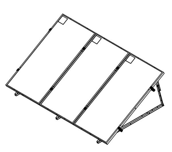 Vertical Roof Mount designed for 4 x 60 and 72 cell solar modules, a reliable and efficient mounting solution that ensures secure installation and optimal positioning of solar panels on vertical roof surfaces.