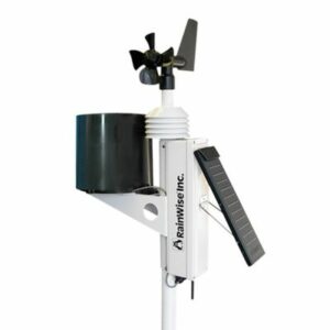 RainWise MK-III-RTI-LR Sensor Assembly with Rain Gauge, an advanced weather sensor assembly featuring a high-precision rain gauge, designed to provide accurate and reliable weather data for comprehensive monitoring.