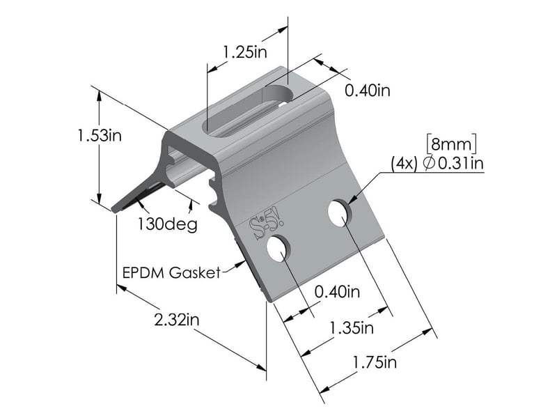 S-5! RibBracket™, a reliable and robust mounting solution designed for attaching various components to metal roofs with trapezoidal ribs, ensuring secure installation and optimal performance.