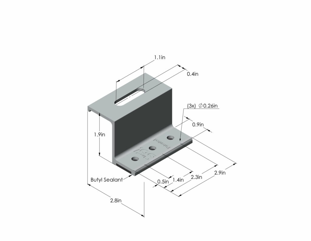 S-5! VersaBracket™ 47, a versatile and durable mounting bracket designed for attaching various components to metal roofs, providing secure and reliable installation with adjustable positioning.