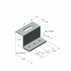 S-5! VersaBracket™ 47, a versatile and durable mounting bracket designed for attaching various components to metal roofs, providing secure and reliable installation with adjustable positioning.