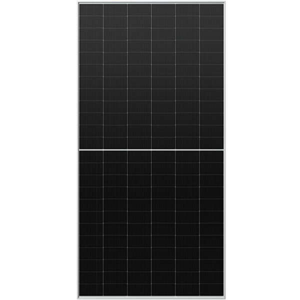 LONGi 610W N-Type TOPCon Bifacial Solar Panel (LR7-72HGD-610M), an advanced solar panel featuring N-Type TOPCon bifacial technology, designed to capture sunlight from both sides for maximum energy production and optimal performance in various environmental conditions.