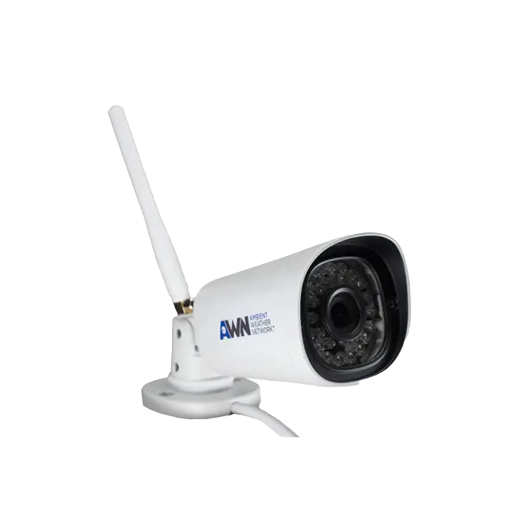 Ambient Weather Network Outdoor Wi-Fi Weather Camera, a high-resolution weather camera designed for monitoring outdoor conditions, featuring Wi-Fi connectivity for real-time updates and remote access.