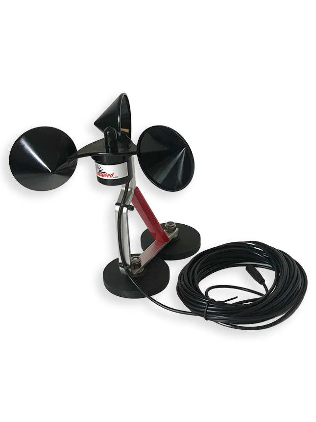 Inspeed Mag-Mount 3-Cup Portable Anemometer, a convenient and versatile wind speed measuring device with a magnetic mount and three-cup design, ideal for temporary installations and mobile applications.