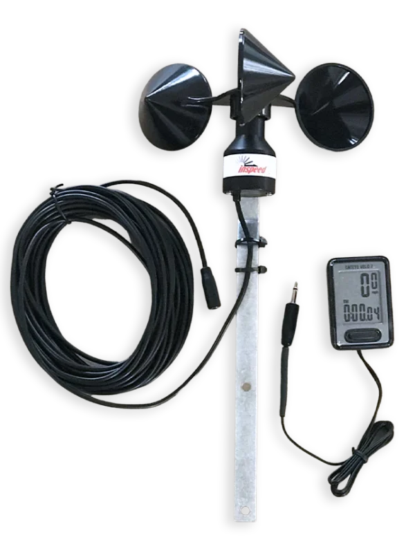 Inspeed FlexWire 3-Cup Anemometer, a flexible and reliable wind speed measuring device with a three-cup design, ideal for capturing accurate wind data in various conditions and applications.