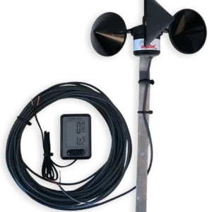 Inspeed Pole Mount Cup Anemometer, a robust and accurate wind speed measuring device with a cup design, specifically designed for pole mounting, suitable for continuous wind monitoring in various environments.