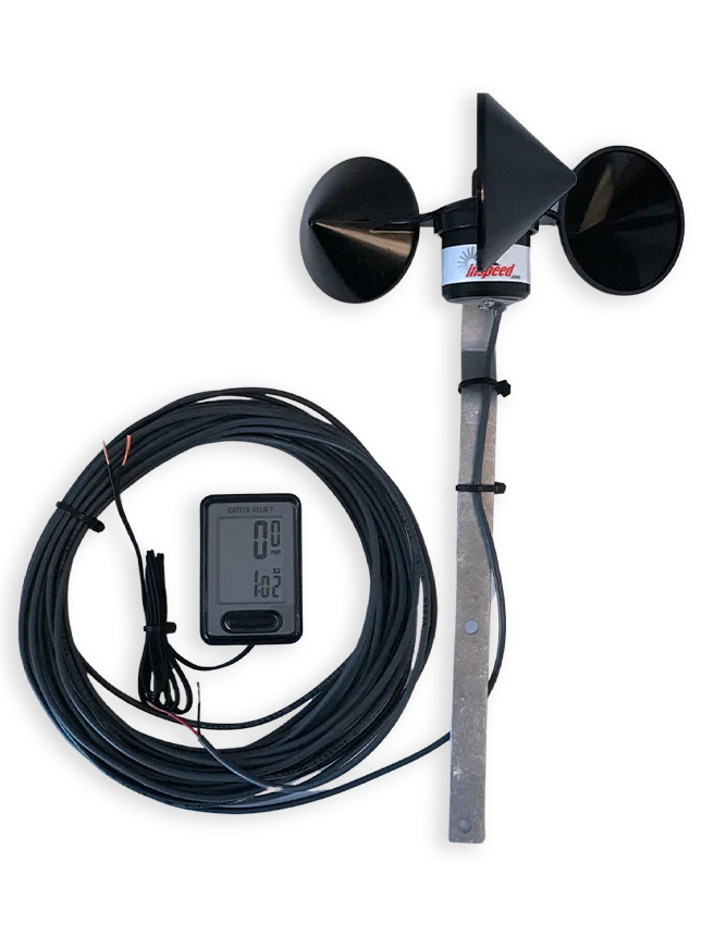 Inspeed Pole Mount Cup Anemometer, a robust and accurate wind speed measuring device with a cup design, specifically designed for pole mounting, suitable for continuous wind monitoring in various environments.