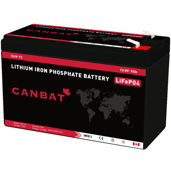 CANBAT -12V 9Ah Lithium Battery CLI9-12