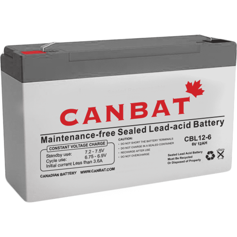 CANBAT - 6V 12AH SLA Battery CBL12-6