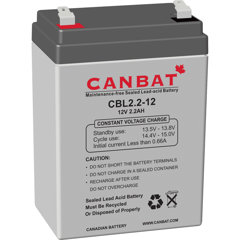 CANBAT - 12V 2.2AH SLA Battery CBL2.2-12