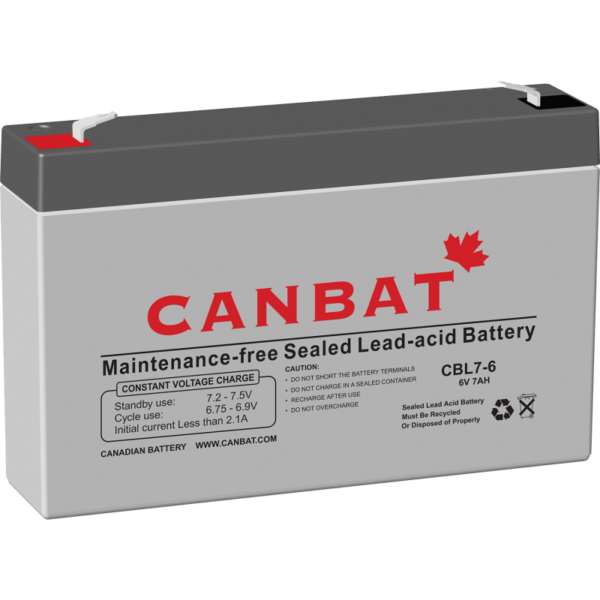 CANBAT - 6V 7.2AH SLA Battery CBL7.2-6