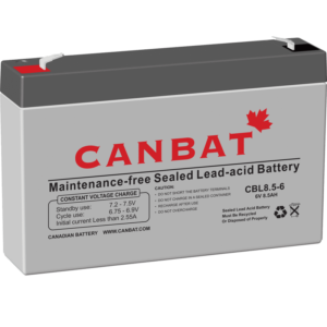 CANBAT - 6V 8.5AH SLA Battery