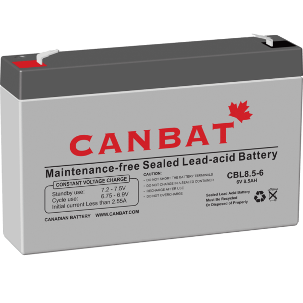 CANBAT - 6V 8.5AH SLA Battery CBL8.5-6