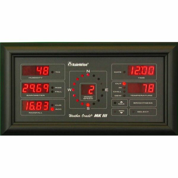 RainWise Oracle Multi Display, a weather station display unit for monitoring environmental data.