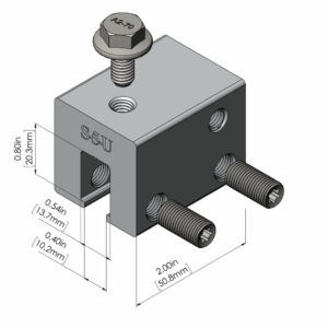 S-5! U Clamp, a versatile and robust clamp designed for securely attaching solar panels and other components to standing seam metal roofs, providing stability and ease of installation.