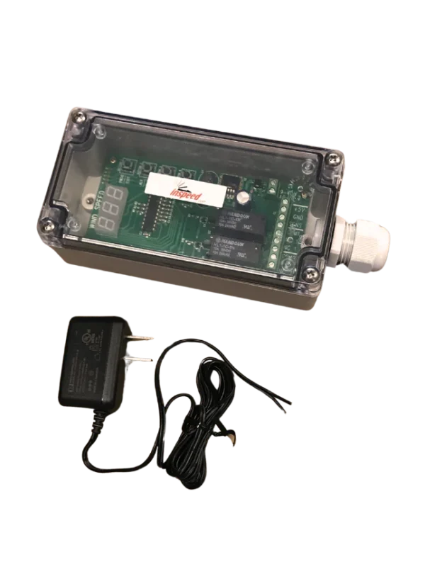 Inspeed WindAlarm Switch, a dependable device that triggers alarms or other responses based on preset wind speed thresholds, enhancing safety and automation in weather monitoring applications.