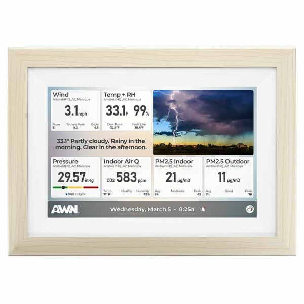 Ambient Weather Network Weather Window, an advanced weather monitoring device that provides real-time weather updates and forecasts, featuring a user-friendly interface and seamless connectivity.